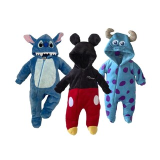 Foto 1 | Foto 1 | Kit 3 Mamelucos Disney Stitch + Mickey + Sulley