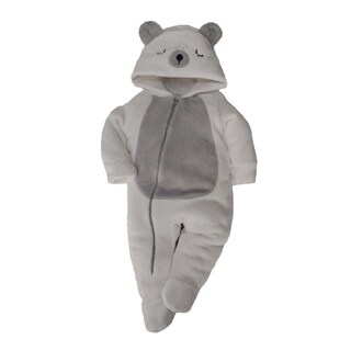 Foto 1 | Foto 1 | Mameluco Baby Kiss con Gorro Bordado Oso Dormilón color Blanco