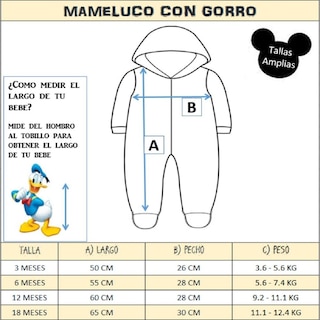 Foto 4 | Foto 4 | Mameluco Disney con Gorro para Bebé Niño