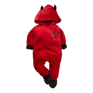 Foto 1 | Foto 1 | Mameluco Baby Kisses 0366-18 Rojo con Gorro - Halloween Diablito