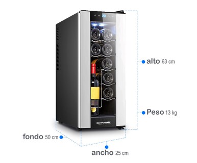 Foto 3 | Foto 3 | Cava Enfriadora de Vinos Hypermark HM0026CV color Negro Deluxewine para 12 Botellas