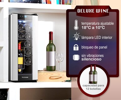 Foto 4 | Foto 4 | Cava Enfriadora de Vinos Hypermark HM0026CV color Negro Deluxewine para 12 Botellas