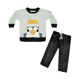 Foto 1 | Foto 1 | Conjunto De Pants Y Sudadera Pingüino Gris Para Bebé