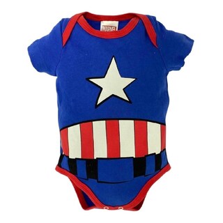 Foto 2 | Foto 2 | Pañalero Algodón Con Gorro Marvel Capitán América Azul