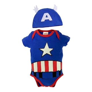 Foto 3 | Foto 3 | Kit 2 Pañaleros de Algodón Marvel Spiderman y Capitán América Azules