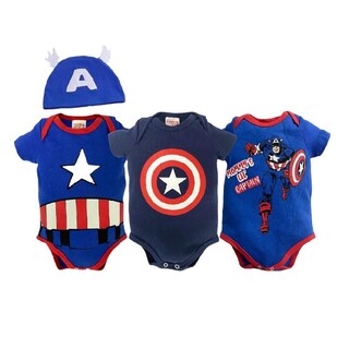 Foto 1 | Foto 1 | Kit 3 Pañaleros Marvel Capitán América Multicolor