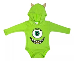 Pañalero Manga Larga Disfraz Con Gorro Bebe Mike Wazowski Disney