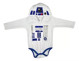 Pañalero Manga Larga Disfraz Con Gorro Bebe R2-d2 Star Wars