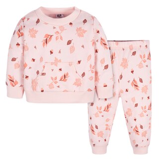 Foto 1 | Foto 1 | Conjunto Gerber Ropa Sudadera Y Pantalón Bebe Rosa 2 Piezas
