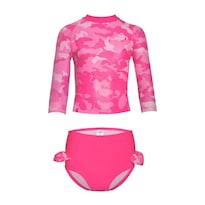 Traje De Baño Para Bebe Niña Wetsuit Pink Camouflage