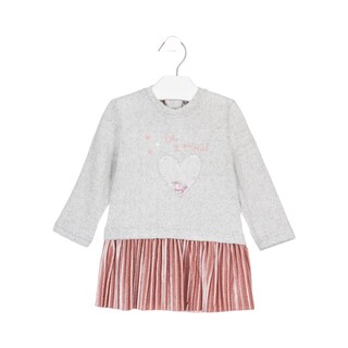 Foto 1 | Foto 1 | Vestido Combinado Con Falda Plisada Bebé Niña Losan