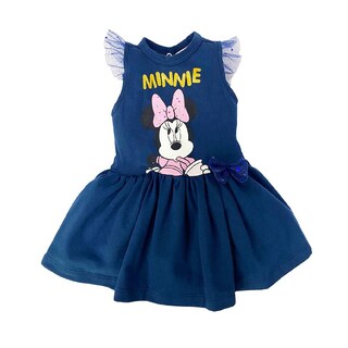 Foto 1 | Foto 1 | Vestido Algodon Con Estampado Disney Minnie Azul