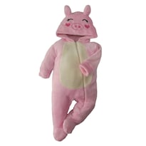 Mameluco con Gorro Bordado Kiss Rosa