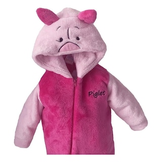 Foto 2 | Foto 2 | Mameluco con Gorro Bordado Piglet Disney Rosa