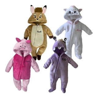 Foto 1 | Foto 1 | Mamelucos Disney Bambi, Piglet, Marie y Boo para Niña 4 Piezas