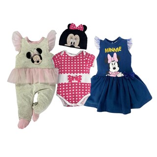 Foto 1 | Foto 1 | Kit 3 Piezas Minnie Mameluco Pañalero y Vestido Multicolor