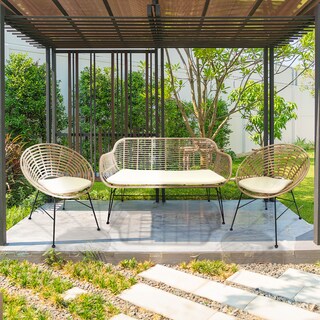 Foto 8 | Foto 8 | Loveseat de Acero y Rattan Mundo In Beige