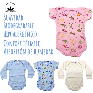 Foto 4 | Foto 4 | Pañalero Manga Larga Y Manga Corta Algodón Pack 4 Ecobaby Original