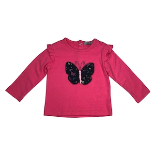 Foto 1 | Foto 1 | Playera Losan con Parche Mariposa color Fucsia para Bebé Niña