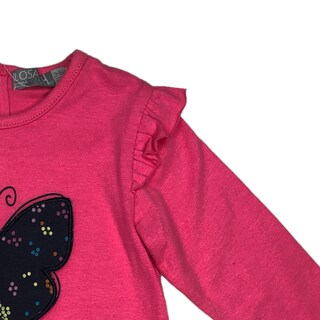 Foto 5 | Foto 5 | Playera Losan con Parche Mariposa color Fucsia para Bebé Niña