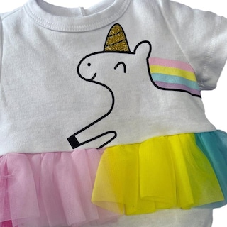 Foto 2 | Foto 2 | Pañalero Algodón Estampado con Tutu Kiss Unicornio