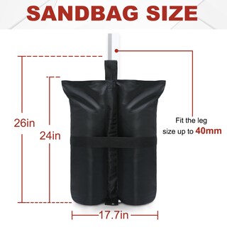 Foto 2 | Foto 2 | Bolsas de Peso Abccanopy Heavy Duty Negras (84 Kg) Para Toldo - Venta Internacional