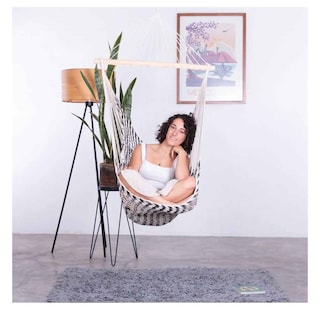 Foto 2 | Foto 2 | Silla de Hamaca All Nahlo 100% Algodón color Negro Columpio Giratorio