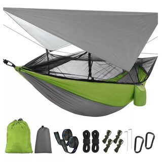 Foto 1 | Foto 1 | Hamacas Náilon Con Lona De Lluvia Y Mosquitera Para Cámping Eo Safe Imports Esi-12683 Multicolor