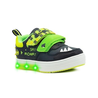 Foto 6 | Foto 6 | Tenis Luz Led Dinosaurios Roar Bubble Gummers Marino 15-21 Verde Oscuro