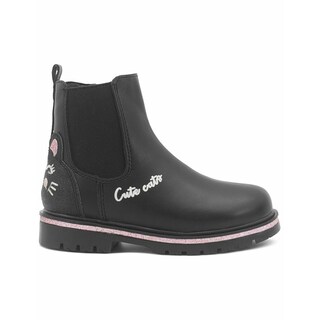 Foto 1 | Foto 1 | Botín Bambino Para Niña Elástica Casual Chunky Gatito Negro Negro