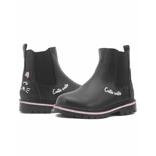 Foto 3 | Foto 3 | Botín Bambino Para Niña Elástica Casual Chunky Gatito Negro Negro