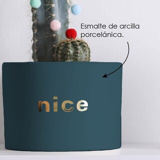 Foto 8 | Foto 8 | Macetero con Soporte de Hierro Iliosinnova Nice 17cm de alto Verde de cerámica