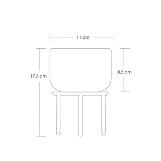 Foto 2 | Foto 2 | Macetero con Soporte de Hierro Iliosinnova Nice 17 cm de alto Azul Marino de Cerámica