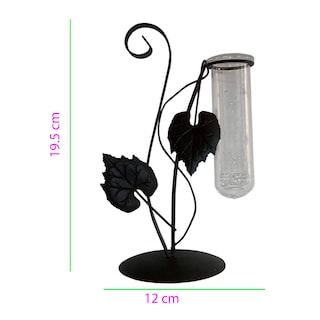 Foto 2 | Foto 2 | Florero de Hierro Chic Fantasy Tubo Vidrio para Flores Plantas Hidropónicas