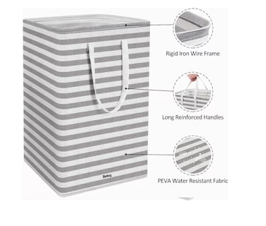 Foto 3 | Foto 3 | Cestos Plegables Beluga Spielwaren GmbH Grandes 2 Pz color Gris con Blanco 75lt