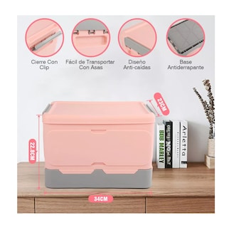 Foto 4 | Foto 4 | Caja Plegable de Almacenamiento Belug Rosa 2 Unidades