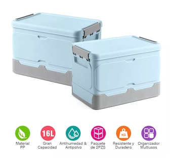 Foto 2 | Foto 2 | Caja de Almacenamiento Belug Plegable 2 Piezas