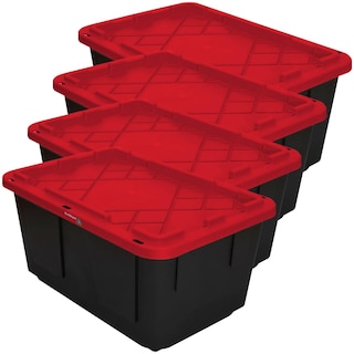 Foto 3 | Foto 3 | Contenedores Almacenamiento Ventdepot Mxoxr-004 4piezas Negro Y Rojo