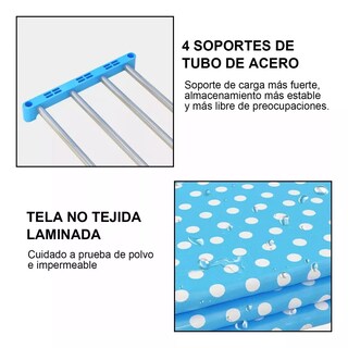 Foto 5 | Foto 5 | Librería Y Cubos Organizadores, Almacenamiento De Muebles Azul