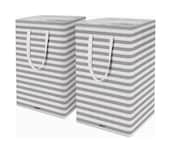 Cestos Plegables Grandes Gris 2 Piezas 75 l