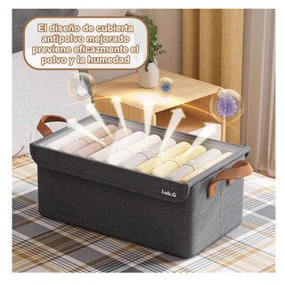Foto 4 | Foto 4 | Caja de Almacenamiento de Tela Lab.G con Soporte de Acero 2 Piezas