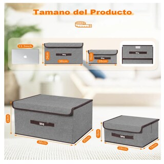 Foto 3 | Foto 3 | Cajas Organizadoras de Tela 4 Piezas