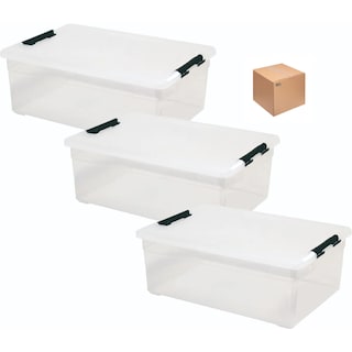 Foto 1 | Foto 1 | Caja de Almacenamiento Eo Safe Imports ESI-20493 Transparente 10 L 3 Piezas