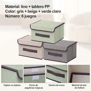 Foto 2 | Foto 2 | Caja de Almacenamiento Eo Safe Imports ESI-20495 Multicolor 6 Piezas