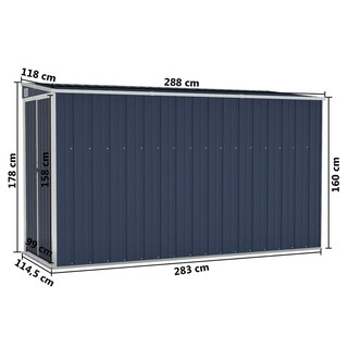 Foto 7 | Foto 7 | Caseta De Pared Vidaxl De Acero Galvanizado Para Jardín - Venta Internacional.