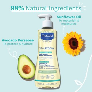 Foto 2 | Foto 2 | Aceite Limpiador Corporal Para Bebés Mustela Stelatopia 500 Ml - Venta Internacional.