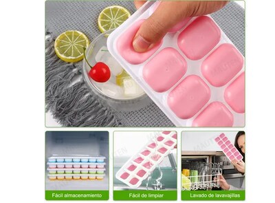 Foto 4 | Foto 4 | 4 Xtellar Moldes De Silicona Para Cubos De Hielo Bandeja Tapa