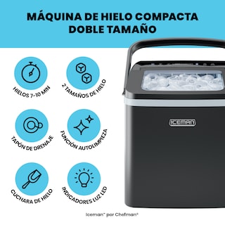 Foto 3 | Foto 3 | Chefman - Iceman: Máquina De Hielo Portátil Con Autolimpieza, 9 Cubos En 7 Minutos