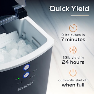Foto 3 | Foto 3 | Máquina Para Hacer Hielo Igloo, Encimera Eléctrica, 15 Kg, Color Negro - Venta Internacional.