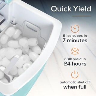 Foto 3 | Foto 3 | Máquina Para Hacer Hielo, Encimera Eléctrica Igloo, 15 Kg/24 H, Color Aguamarina - Venta Internacional.